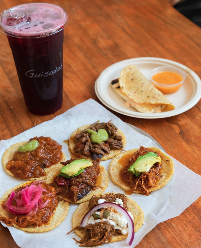 A guisados sampler plate.